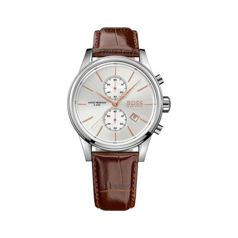 Hugo Boss Men's Leather Strap Chronograph Watch